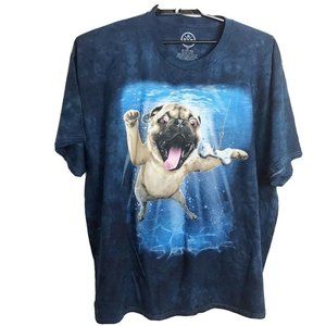 DOM Mens Tie Dye Pug All Over Tie Dye 3XL Tee